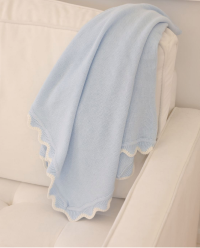 Cotton Cashmere Finley Scallop Baby Blanket