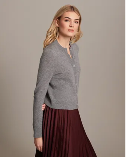 Nina Button Crew Cardigan