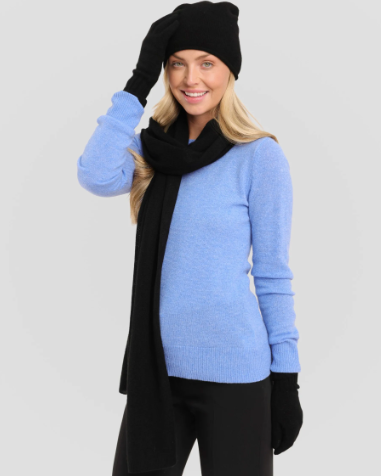 Cashmere Plush Waffle Stitch Beanie